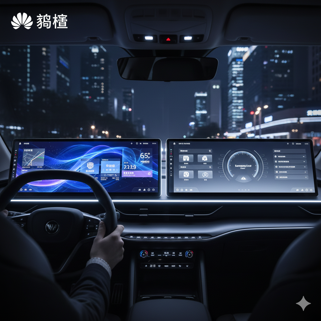 Perangkat Lunak Otomotif (In-Car OS): Persaingan Huawei vs. Samsung di Kokpit Digital.